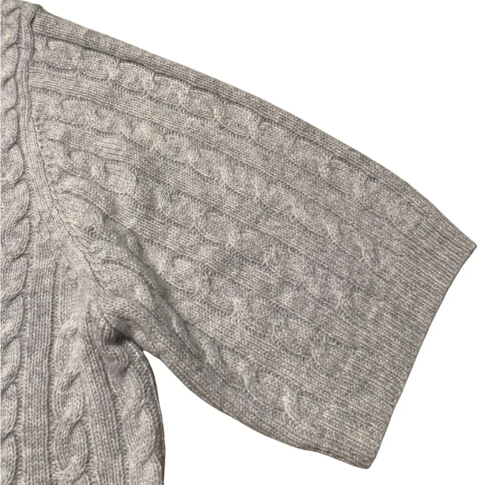 Magaschoni Beige Cable Knit Women’s Cardigan Sweater, Medium 
100% Cashmere NWT - Picture 7 of 11